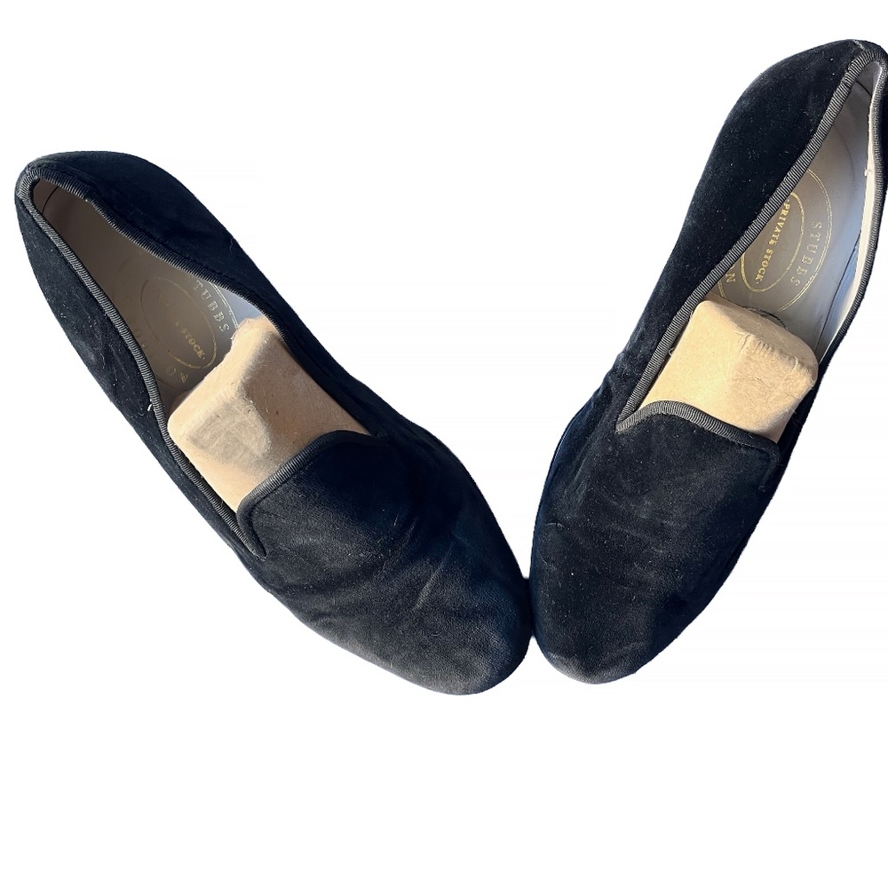 Stubbs & Wootton Black Private Stock Velvet Slippers (Men’s 11)